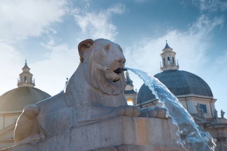Piazza del Popolo square in Rome. Italyの写真素材