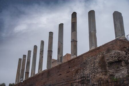 Roman Forum in the center of ancient Romeの写真素材