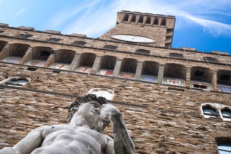 Palazzo Vecchio is the historical center of Florence. Italyの写真素材