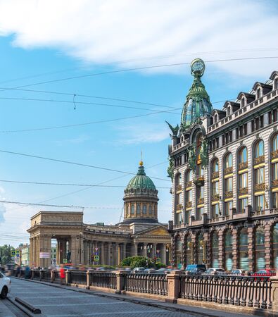 Kazan Cathedral in the city of St. Petersburg. Russia.の写真素材