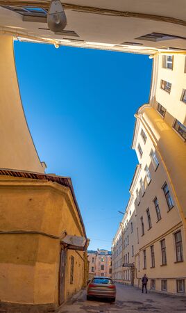 houses in the city of St. Petersburg. Russiaの写真素材