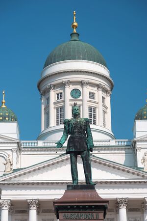 Senate Square - the area in the center of Helsinki in Kruununhaka district, "visiting card" of the city.の写真素材