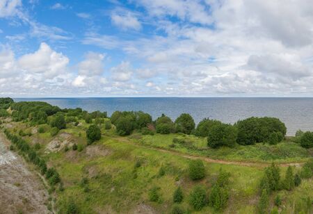 Sea and shore. Photographed on droneの写真素材