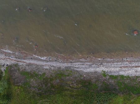 Sea and shore. Photographed on droneの写真素材