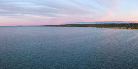 Sunset on the sea. Photographed on droneの写真素材