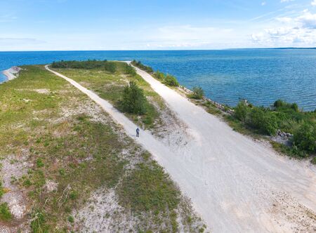 Sea and shore. Photographed on droneの写真素材