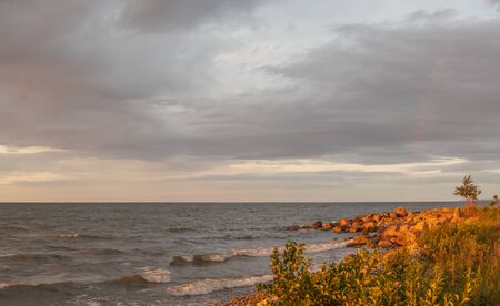 Sunset on the sea. Baltikaの写真素材