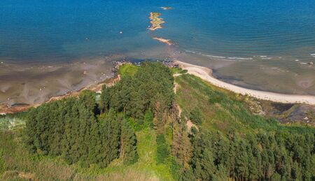 Sea and shore. Photographed on droneの写真素材