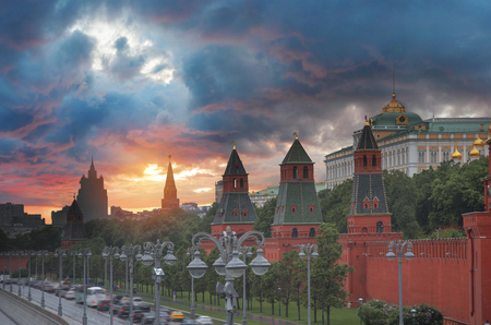 Kremlin - a fortress in the center of Moscow, the main socio-political, historical and artistic complex of the city, the official residence of the President of the Russian Federationのeditorial素材
