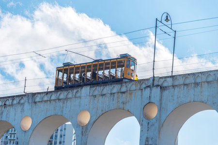 Yellow tram area of Santa Teresa in Rio de Janeiro.