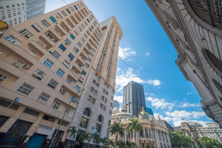 Rio de Janeiro Municipal Theater on Cinelandia Square. Brazilのeditorial素材