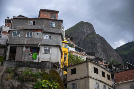 Rio de Janeiro downtown and favela. Brazilのeditorial素材
