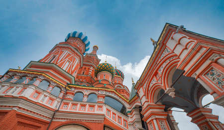 St. Basil's Cathedral - an Orthodox church on Red Square in Moscow, a well-known monument of Russian architecture.のeditorial素材