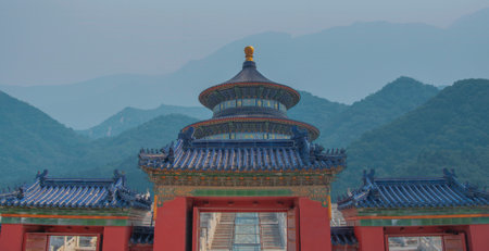 old asia in the mountains of Tibetのeditorial素材