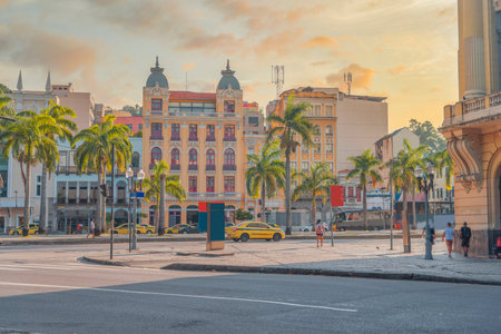 Houses in the Copacabana area of the city of Rio de Janeiro. Brazilのeditorial素材