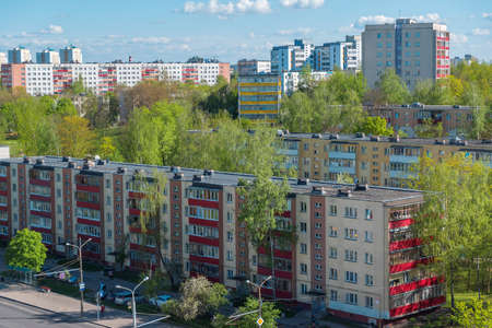 Minsk in the spring. Sunny day in the cityのeditorial素材