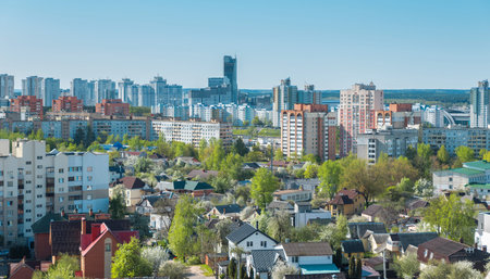 Minsk in the spring. Sunny day in the cityのeditorial素材