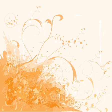 orange backgroundのイラスト素材