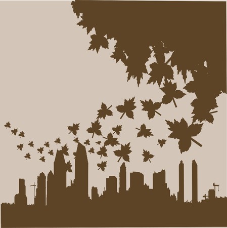 Autumn in the city のイラスト素材