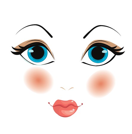  woman face のイラスト素材