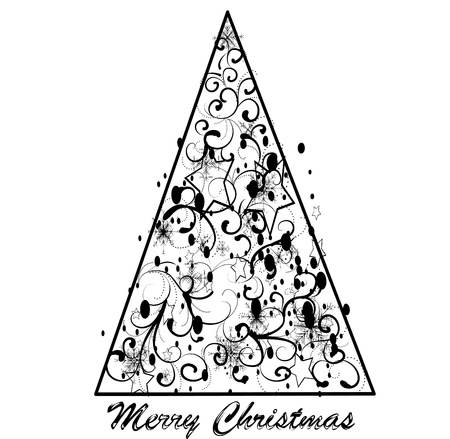 Christmas tree decorative abstraction background のイラスト素材