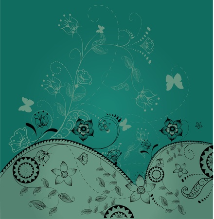 Abstract Floral Background のイラスト素材