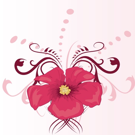 Pink flower. Floral backgroundのイラスト素材