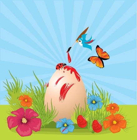 easter postcard のイラスト素材