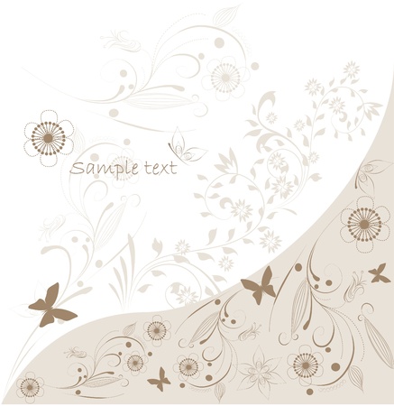 vector abstract floral background のイラスト素材
