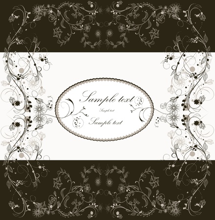 Floral greeting card のイラスト素材