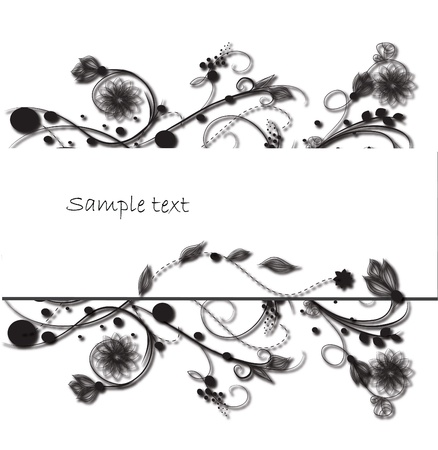 Floral banner のイラスト素材