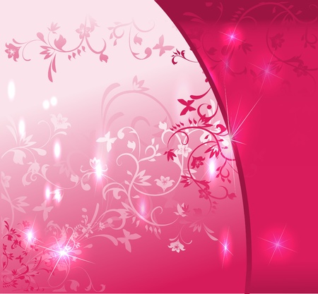 Abstract pink floral background のイラスト素材