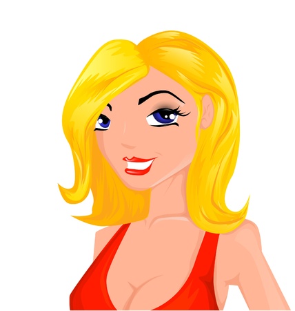 Blonde Womanのイラスト素材