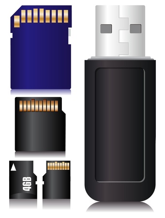 Memory cardsのイラスト素材