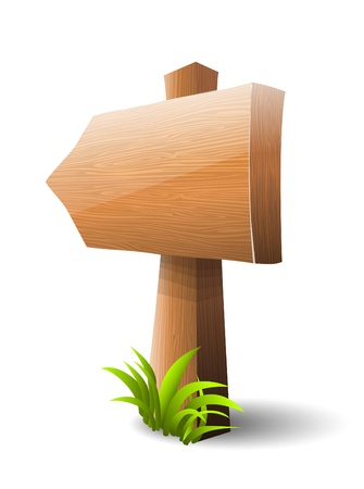 Wooden signのイラスト素材