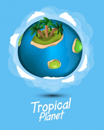 Cute planetのイラスト素材