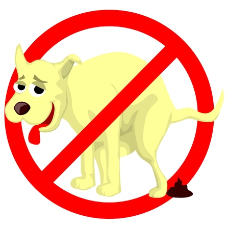 Cartoon dog poop signのイラスト素材