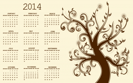 2014 Calendarのイラスト素材