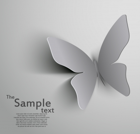 Paper cut  out butterflyのイラスト素材