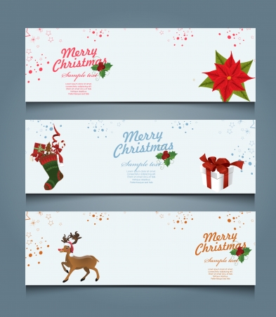 Christmas bannersのイラスト素材