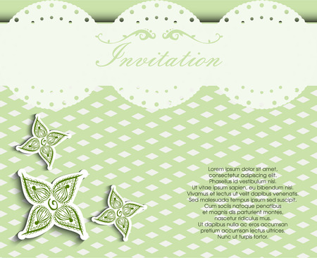 Decoretive invitation cardのイラスト素材