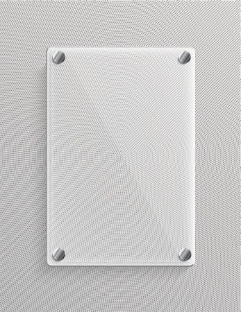 Glass panel on metalic backgroundのイラスト素材