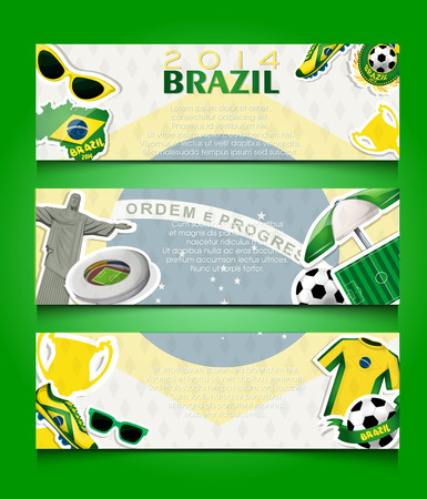 Banner for Brasil 2014のイラスト素材