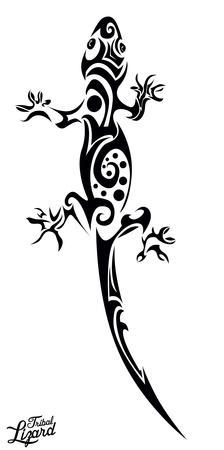 Tribal lizardのイラスト素材