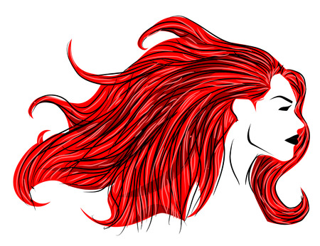 Red hair womanのイラスト素材