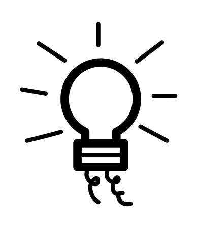 Retro Bulb Icon Vectorのイラスト素材