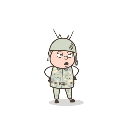 Cartoon Old Man Happy and Jumping in Excitement Vector Illustrationのイラスト素材