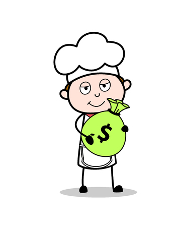 Cartoon Grandpa Confounded Face Vector Illustrationのイラスト素材