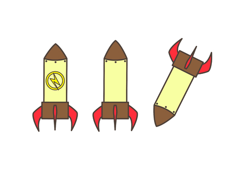 Rockets Vector Illustrationのイラスト素材