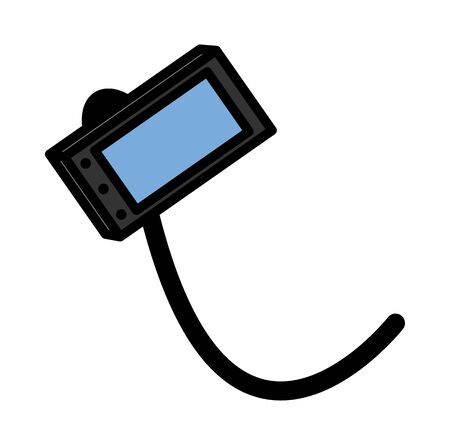 Electronic Device - Retro Cop Policeman Vector Illustrationのイラスト素材